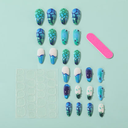 Mermaid Style Artificial Nails Acalora