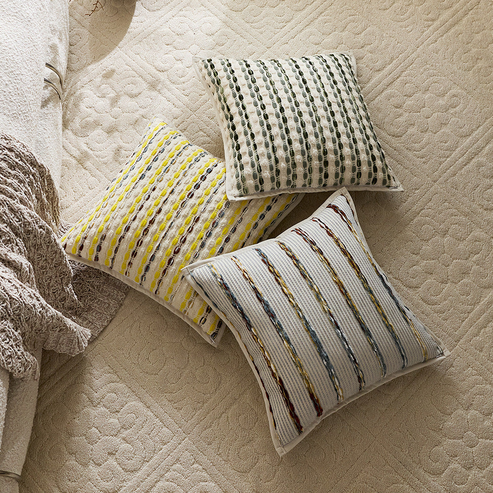 Decorative Handwoven Striped Throw Pillow