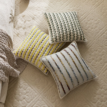 Decorative Handwoven Striped Throw Pillow