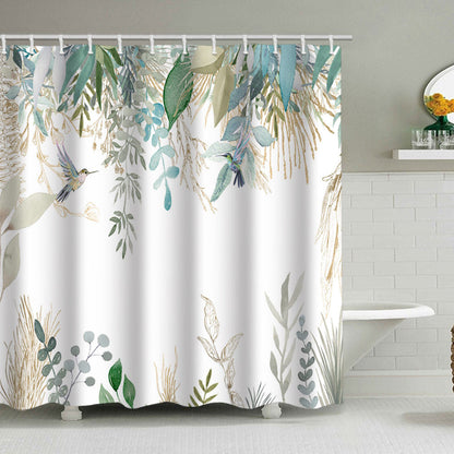 Floral Lavender Pattern Shower Curtain