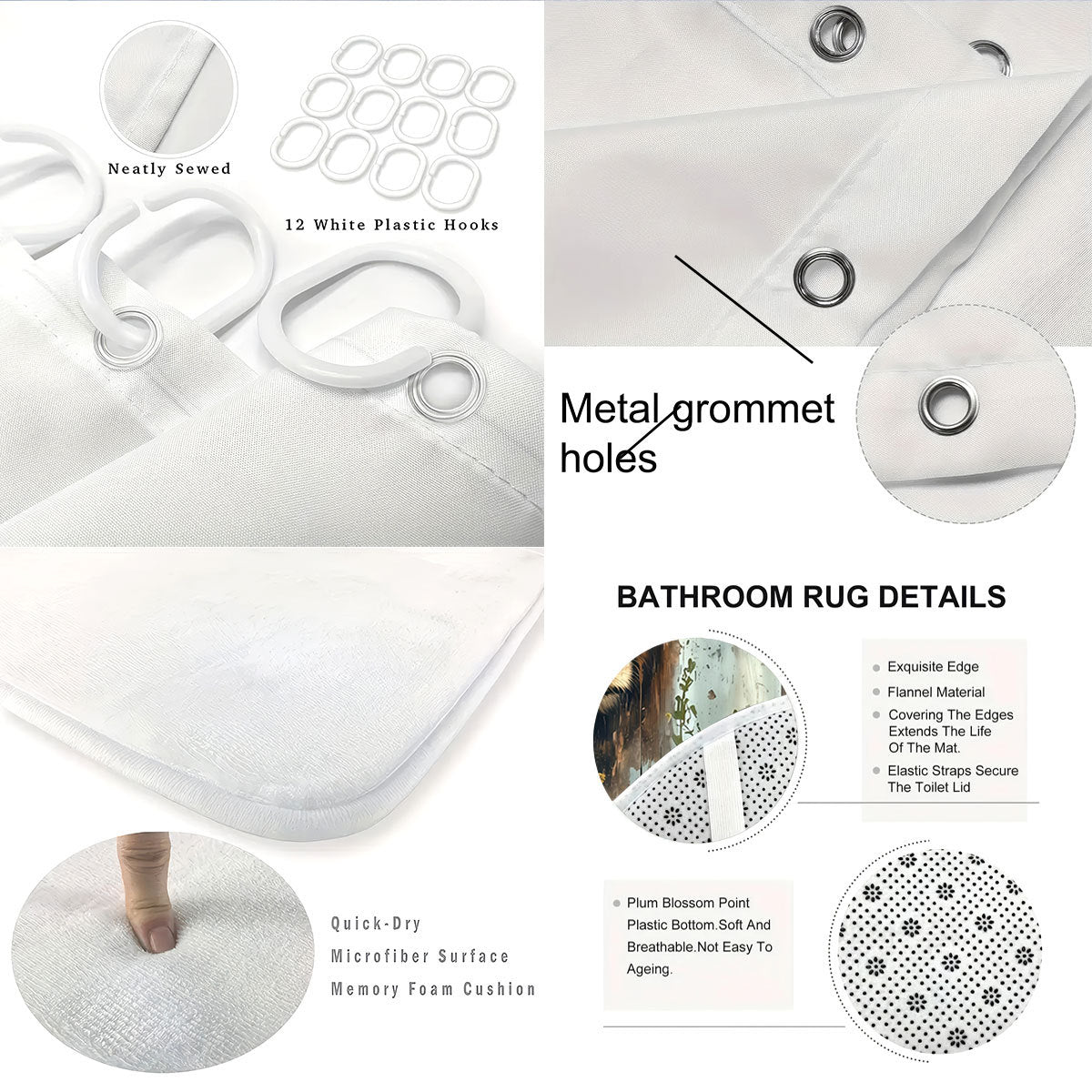 Cute Cow-Themed Digital Bathroom Set
