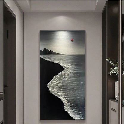 Abstract Coastal Texture Canvas Artwork