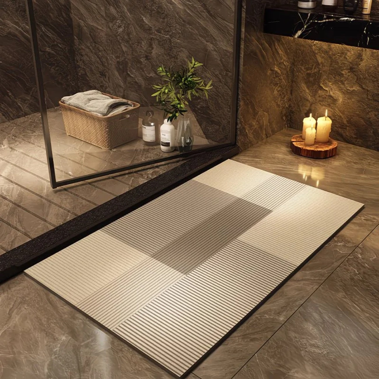 Modern Geometric Bath Mat