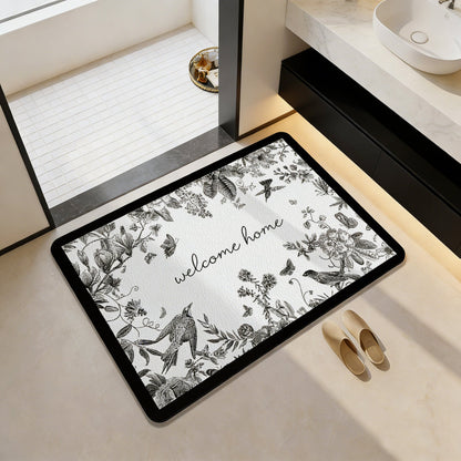 Playful Cat-Themed Bath Rug