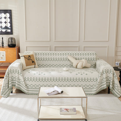 Textured Geometric Pattern Sofa Throw Blanket