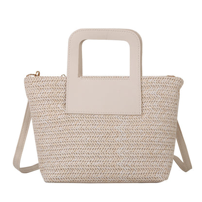 Modern Textured Woven Handheld Bag Acalora