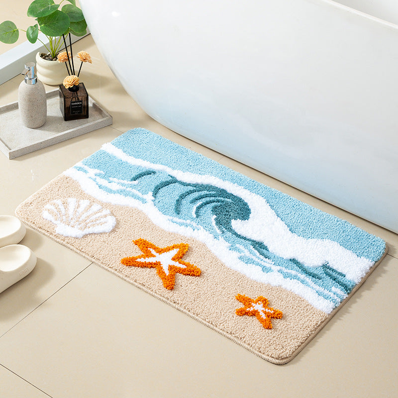 Coastal-Themed Bathroom Rug