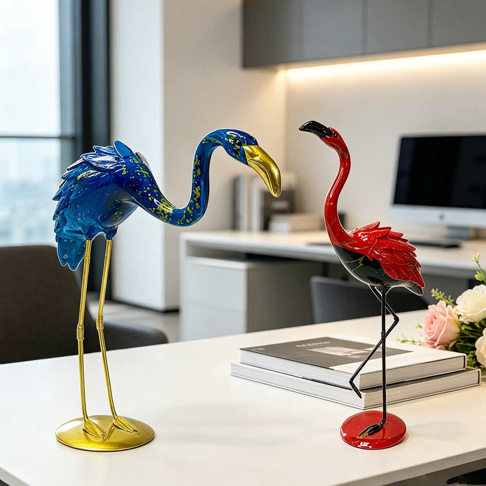 Decorative Flamingo Sculpture Acalora