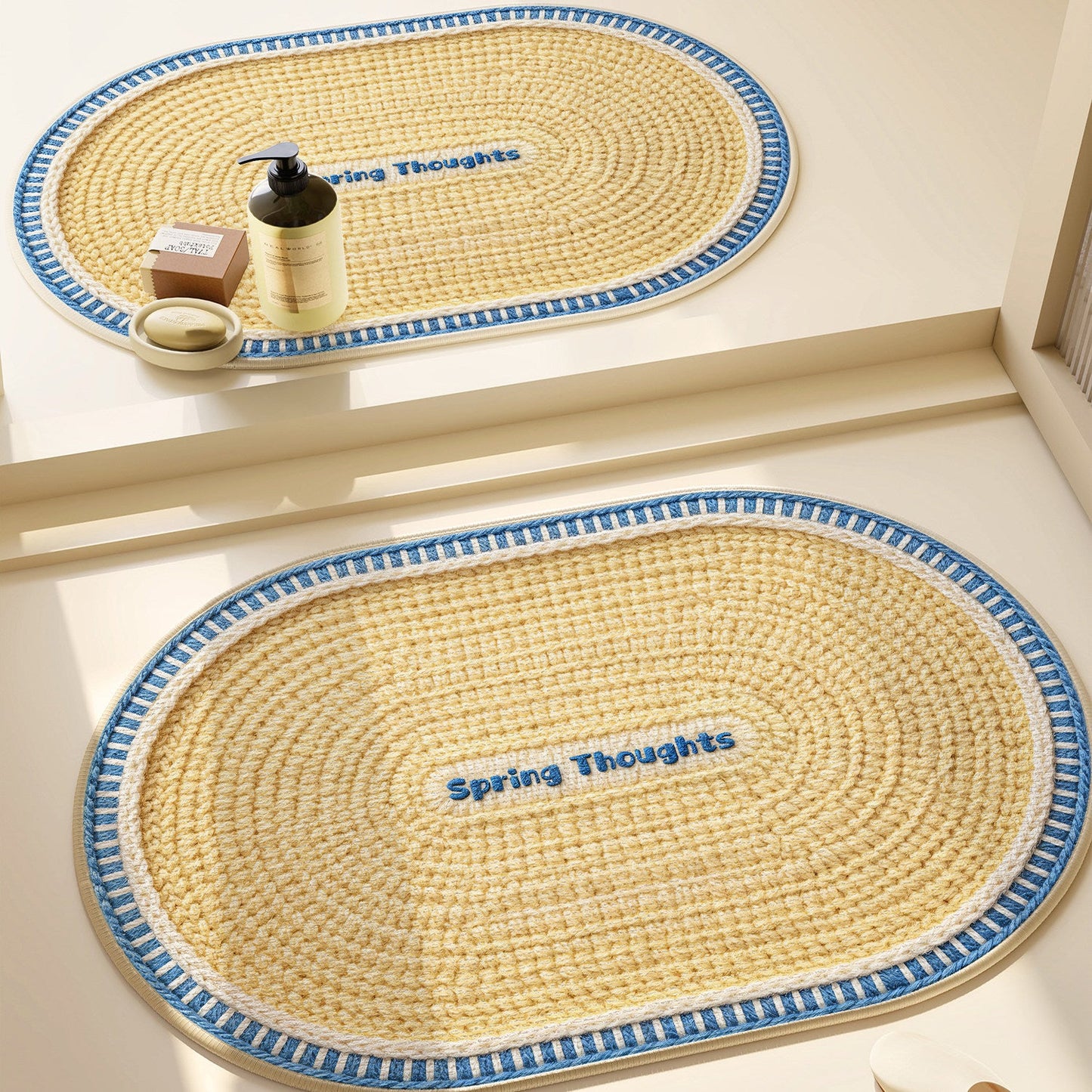Heart-Patterned Bathroom Mat