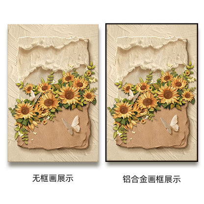 Floral relief art print