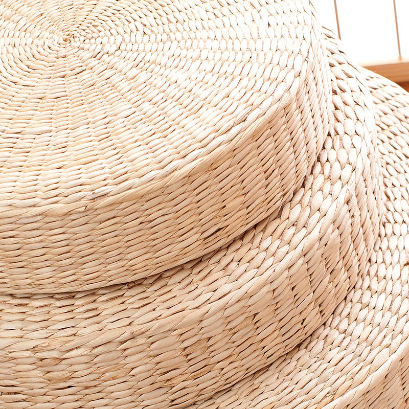 Handwoven Pouf in Boho Style Acalora