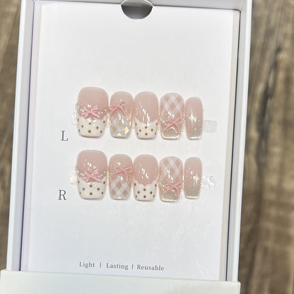 Themed Press-On Nail Art Set with Hello Kitty Designs Acalora