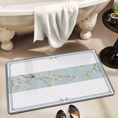 Elegant Geometric Bathroom Mat Acalora