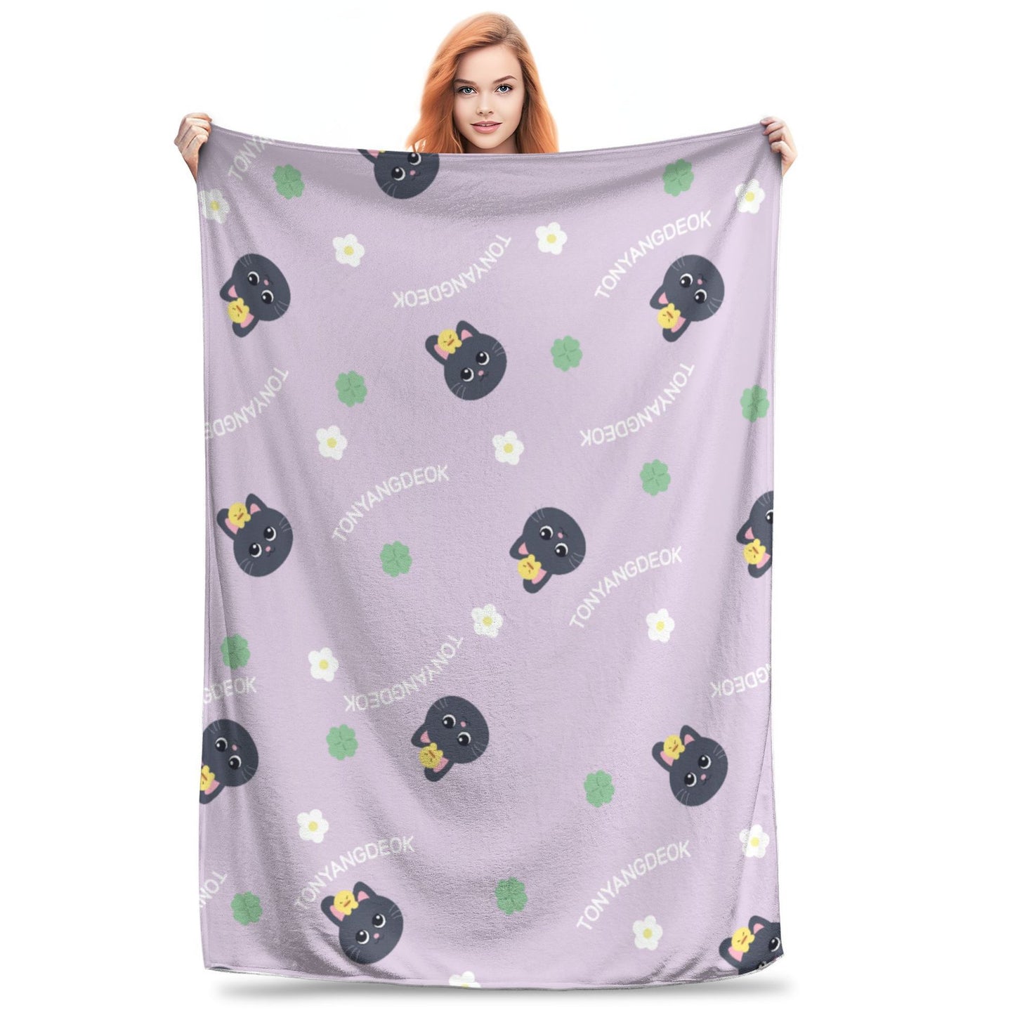 Cozy Plush Dog-Themed Throw Blanket