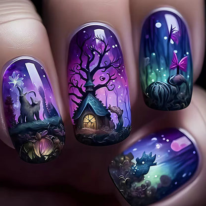 Mystic Fantasy Scene Nail Art Acalora