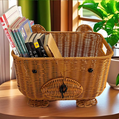 Handcrafted natural material storage basket Acalora