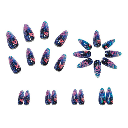 Artifical nails with sea coral design Acalora