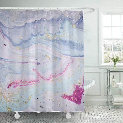 Artistic Marble Print Shower Curtain