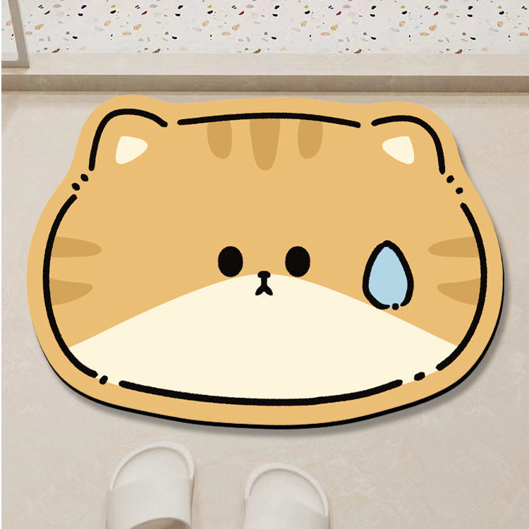 Cute Cat-Themed Bath Mat