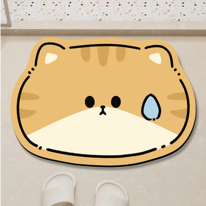 Cute Cat-Themed Bath Mat