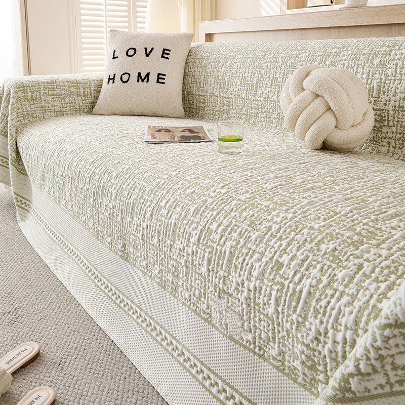 Elegant Leaf Patterned Sofa Cover