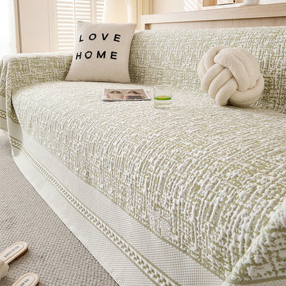 Elegant Leaf Patterned Sofa Cover