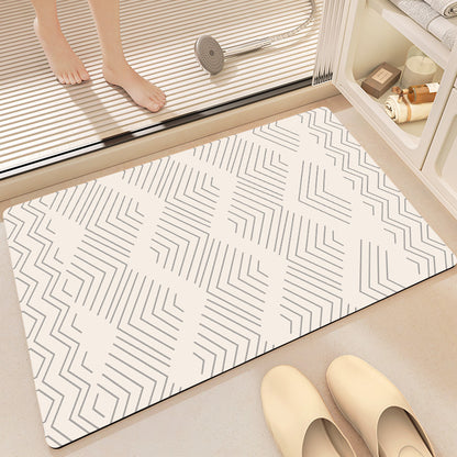 Artistic Cat-Themed Bath Mat Acalora