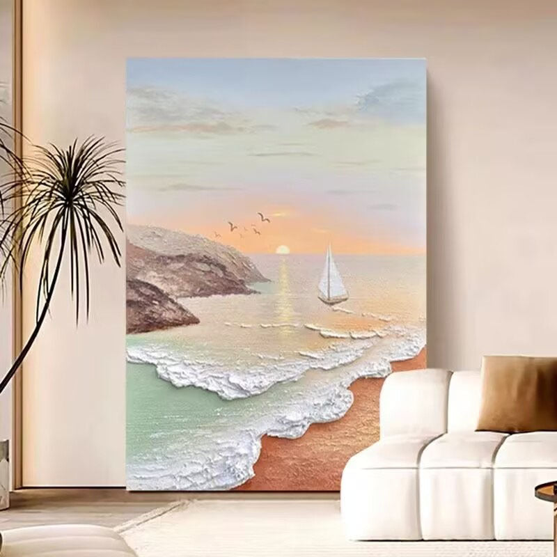 Coastal Serenity Seascape Canvas Art