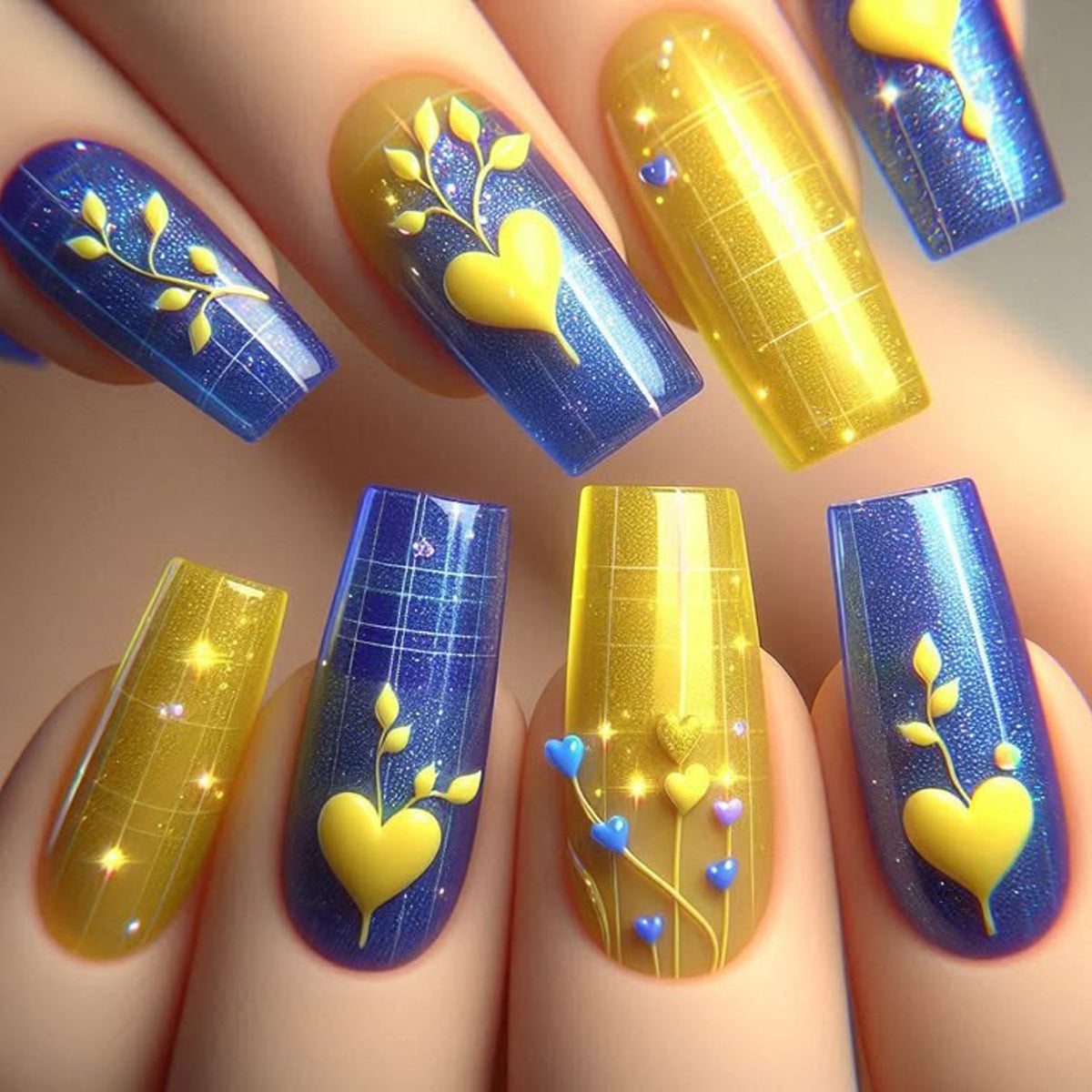Heart-Inspired Decorative Nail Art Acalora