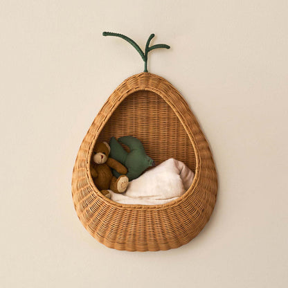Decorative Woven Pear-Shaped Storage Basket Acalora