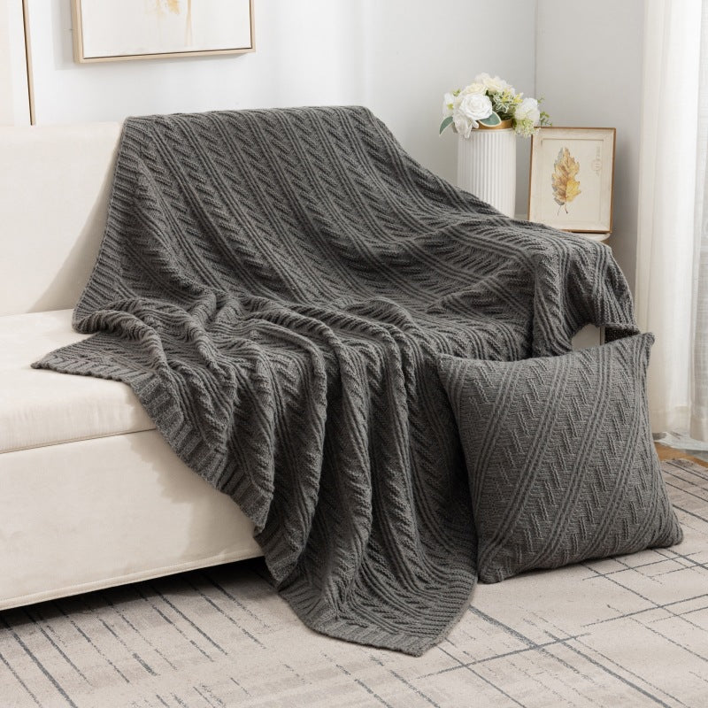 Luxurious Textured Knit Blanket