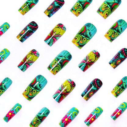 3D Artistic Floral Nail Art Acalora