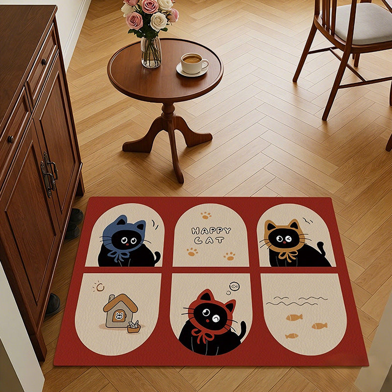 Orange-Themed Bathroom Mat Acalora