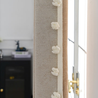 Decorative curtain trim with pompons Acalora