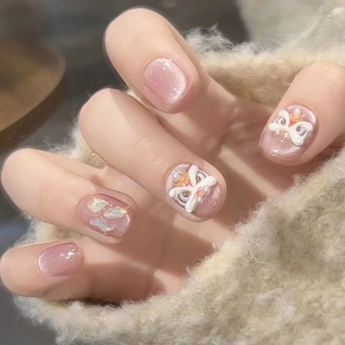 Designer Butterfly-Themed Press-On Nail Set Acalora