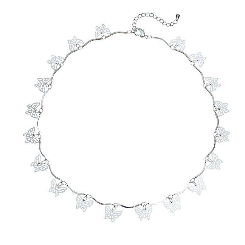 Butterfly Design Choker Necklace Acalora