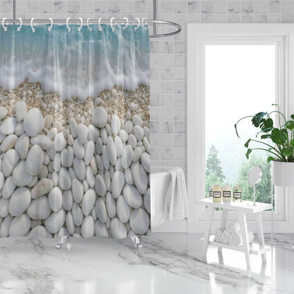 Coastal-Inspired Artistic Shower Curtain