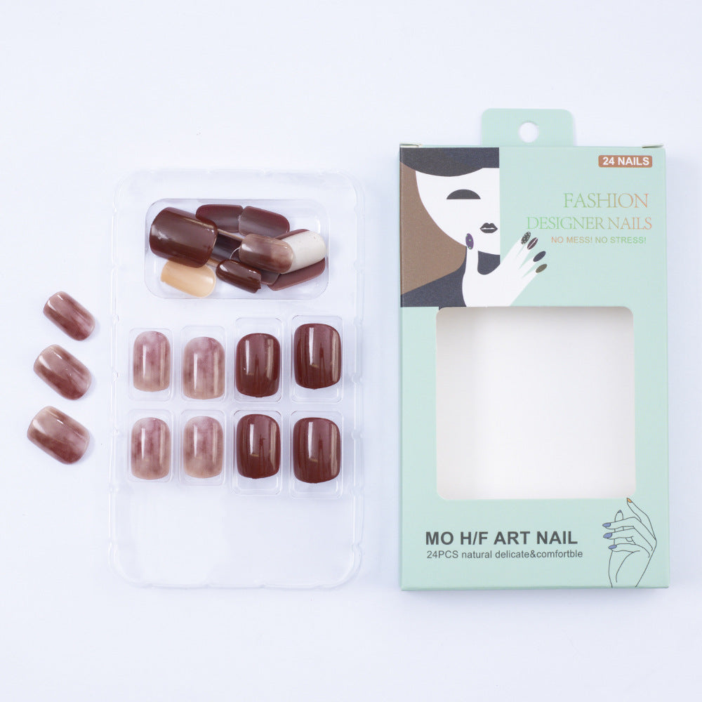 Nail set with elegant gradient and stylish surfaces Acalora