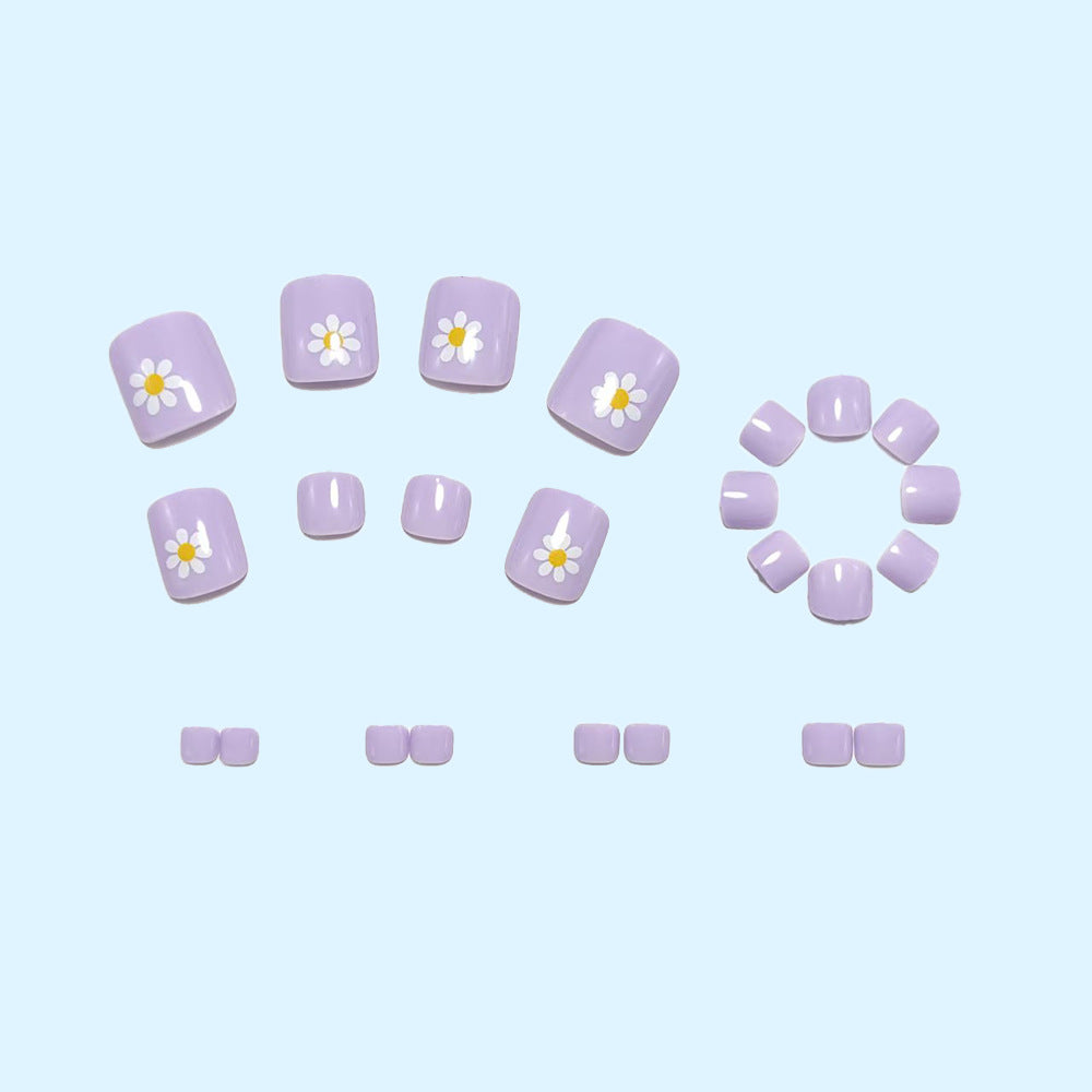 Artificial nail set with spring flower designs Acalora