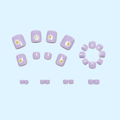 Artificial nail set with spring flower designs Acalora