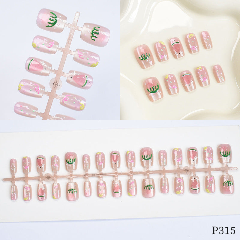 Artistic Floral Design Press-On Nails Acalora