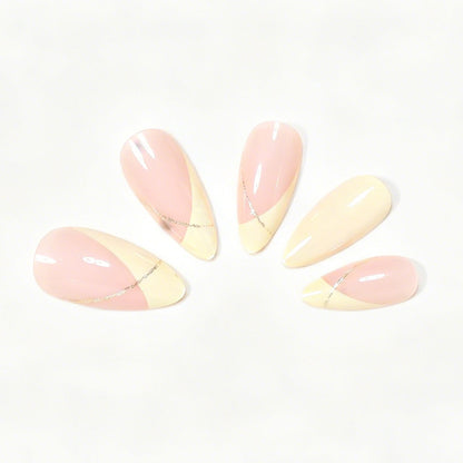 Elegant French Tip Nail Art Set Acalora