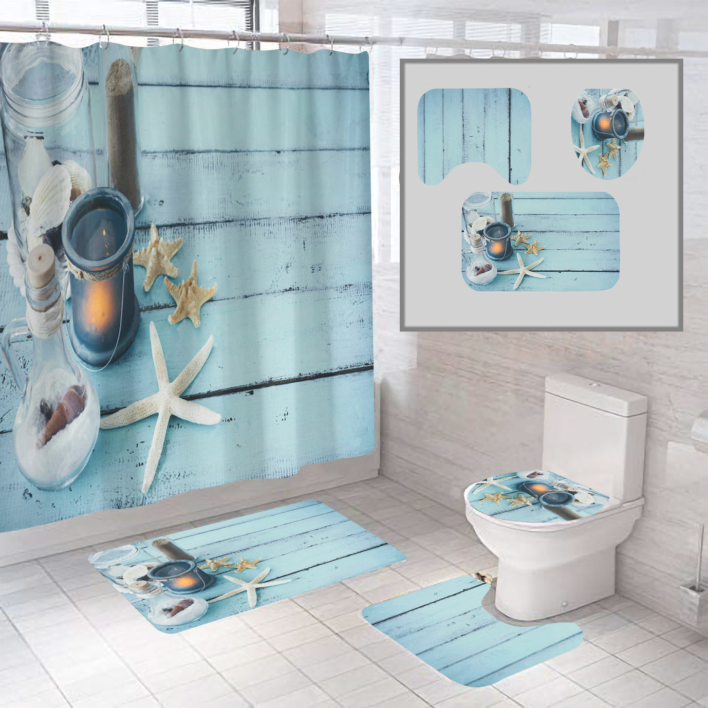 Dolphin-Themed Bathroom Decor Set