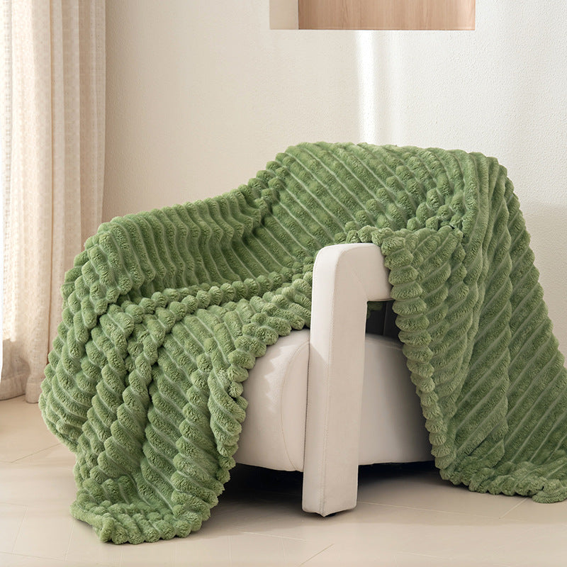 Textured Plush Throw Blanket