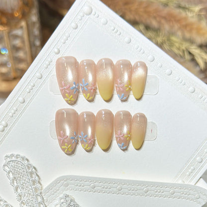 Themed Press-On Nail Art Set with Hello Kitty Designs Acalora