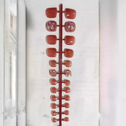 Decorative Diamond-Accent Press-On Nail Set Acalora