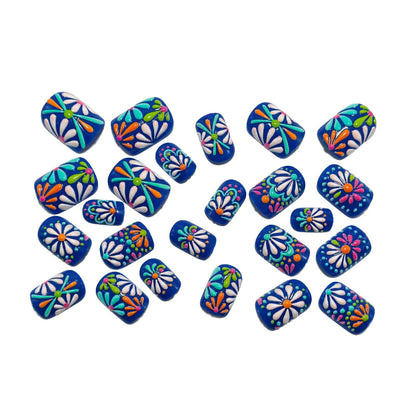 Artificial nails with floral pattern Acalora