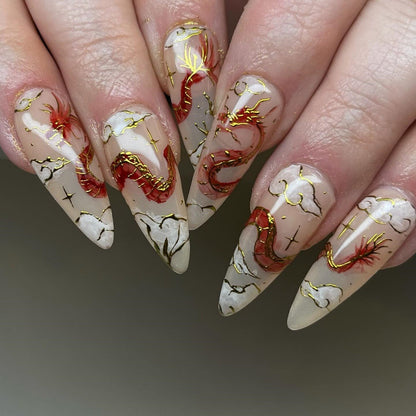 Dragon Design Art Nails Acalora