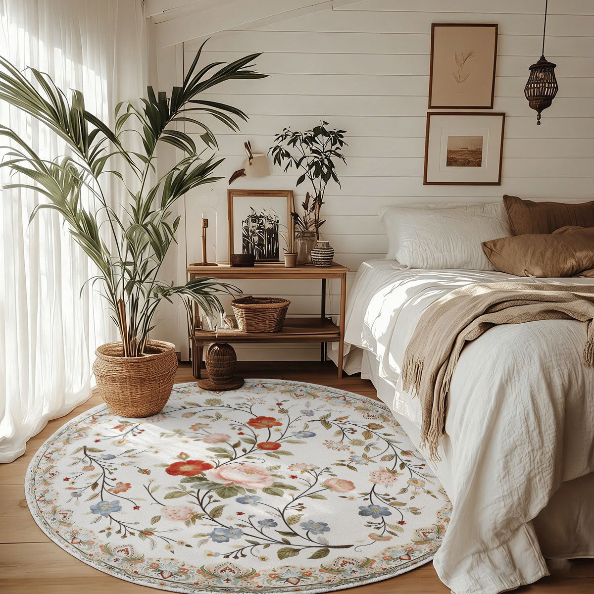 Unisex Floral Pattern Area Rug