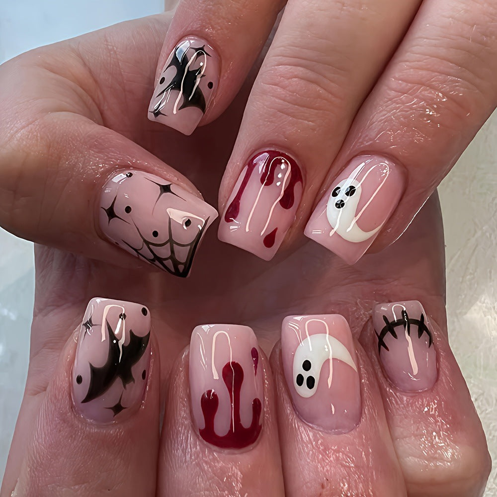Artistic Halloween-Themed Nail Art Acalora